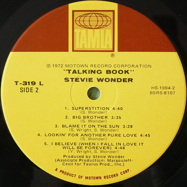 Stevie Wonder_Talking Book Vinyl Side 2